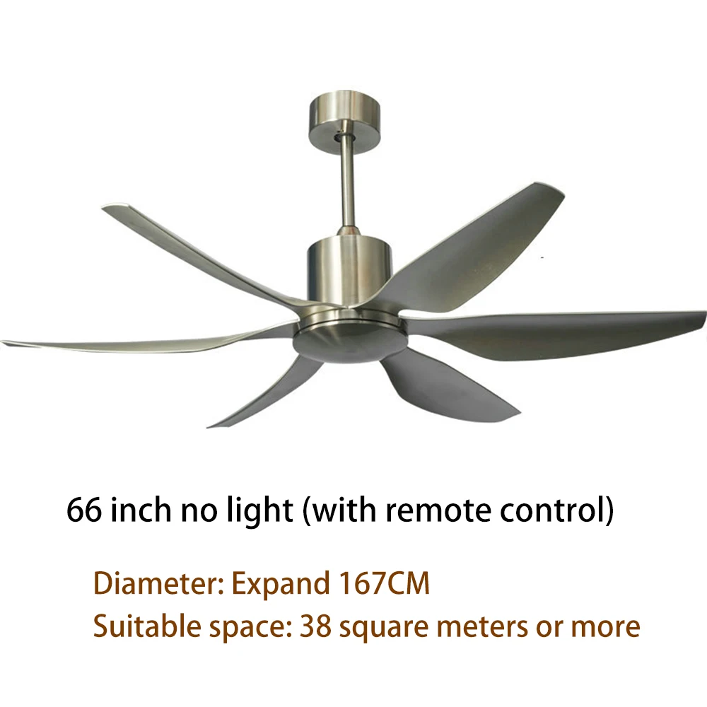 Потолочный вентилятор ретро 66 дюймов 54 дюйма скандинавские промышленные ветровые потолочные вентиляторы светодиодный светильник DC Американский Ретро пульт дистанционного управления для ресторана гостиной - Цвет лезвия: 66 inch-sliver