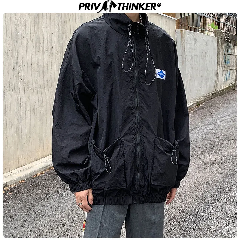Privathinker, Мужская Осенняя свободная брендовая куртка-бомбер, топы, мужские куртки в стиле хип-хоп, куртки пилота, уличная Мужская ветровка, верхняя одежда, пальто