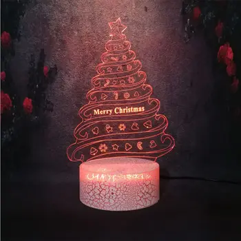 

Christmas Day Dress up Creative Xmas Trees Child Gift Crack Lamp Living Room Garden Office Cafe Bar Decor Atmosphere Night Light