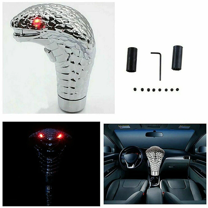 Universal Car Gear Shift Snake-shaped Head Luminous Shift Lever Auto Car Manual Gear Knob Stick