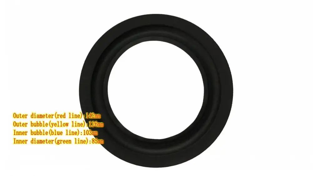 5 Inch 120B Rubber Edge Speaker Surround - Repair Parts For Home Audio DIY