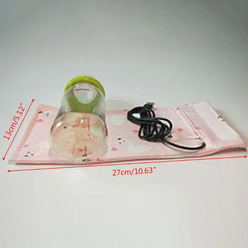 Термоизоляционный чехол с мультяшным принтом для Детской бутылки, постоянное нагревание температуры, USB, Портативная сумка, Толстая теплая универсальная упаковка на дно
