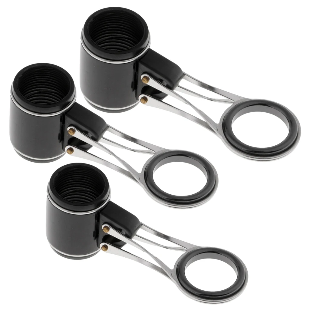 3pcs Folding Fishing Rod Guides Rings Pole Repair Kit Rod Building