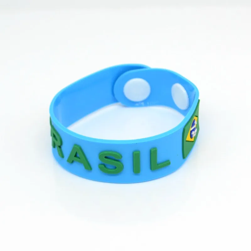 BRAZIL BRASIL ~ (1) Official FIFA World Cup Soccer Flexible Wrist Bracelet  New! | eBay