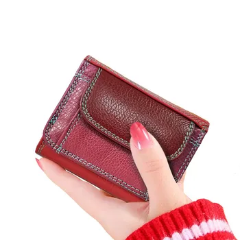 

Small Lock Women Wallet Brand Designer Women Purse Trifold Genuine Leather Laides Wallet Fashion Coin Purse Girl Card Holders