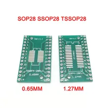 10pcs SOP28 TSSOP28 DIP28 SMD to DIP IC Adapter Converter Socket PCB Board Module Adapter Plate 0.65mm 1.27mm Integrated Circuit