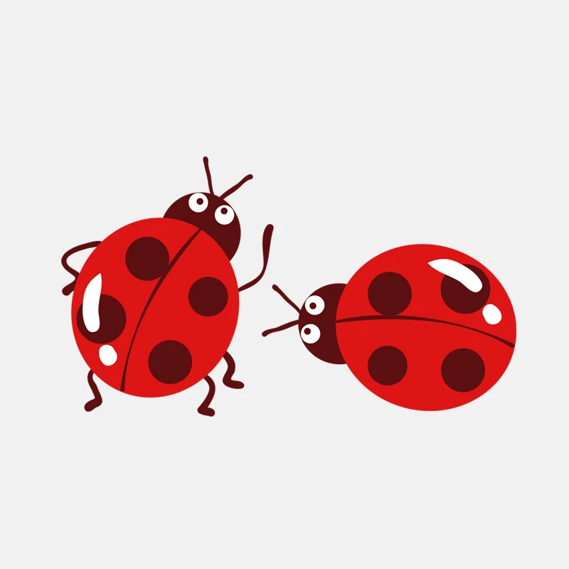 

Cartoon Two Cute Seven-spot Ladybugs Decal Car Sticker Motorcycle Accessories Superior Quality Vinyl Decals Waterproof PVC