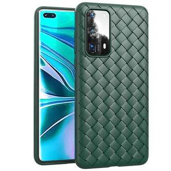 

100Pcs For Samsung Galaxy S20 Plus S20Ultra S10 Plus Woven Pattern Grid Ultra Thin Cover For Samsung Note10 Pro A51 A71 M10 M20