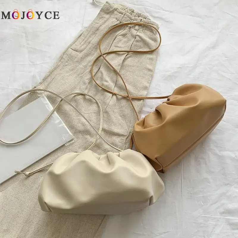 Модная женская сумка-облако форма для пельменей из искусственной кожи однотонная женская сумка через плечо 30 см