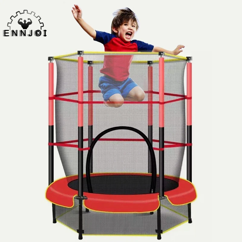 

Hot 6Ft Trampoline Home Children Indoor Outdoor Large With Safety Net Nursery Bungee Jumping Bed Outdoor Fitness Trampoline