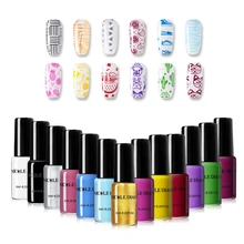 NICOLE дневник 1 бутылка стемпинг ногтей покрытие лак красочный дизайн ногтей пластина печать лак маникюрный лак для ногтей