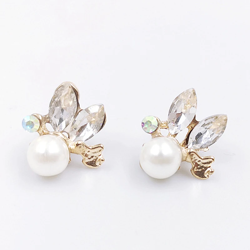 

2019New 100Pcs Horse eye and Pearl FlowerRhinestone Button for Wedding or DIY Hair Accessories HZ511