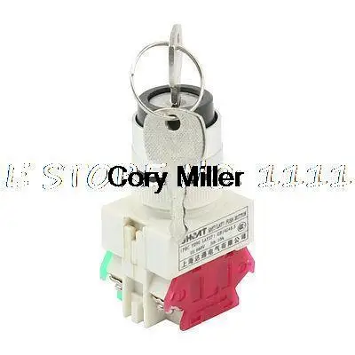 

10A Ith 660V Ui DPST Key Rotary Control 4 Screw Terminal 2 Position Switch