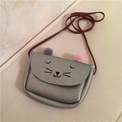 Растаянная овечка для девочек, маленький кошелек для монет, кошелек для детей, сумка для монет, детский держатель денег бумажник, милый подарок для детей, Сумка с пингвином - Цвет: F204-GREY