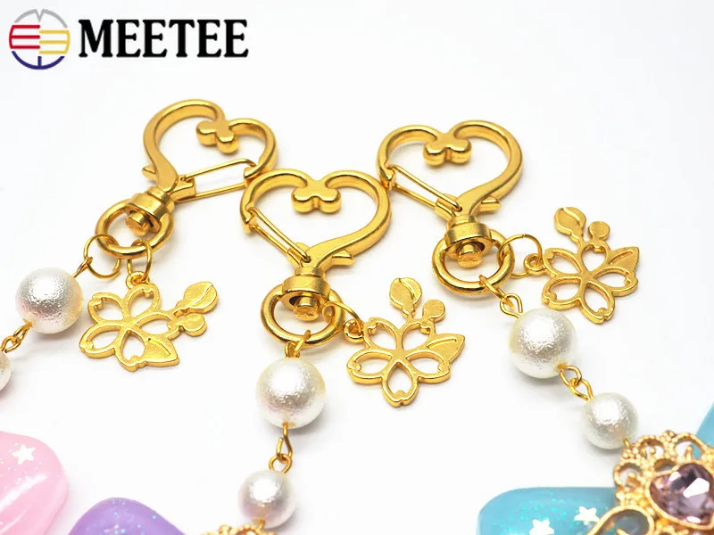 Meetee 10 шт. различные металлические цепочки для ключей O D кольцо Пряжка скобы