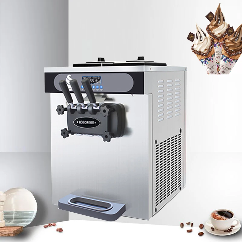 

2021 горячая Распродажа маленький агрегат для производства мягкого мороженого машина Автоматическая Таблица Тип 3 ароматы мороженого оборудования для производства кабелей