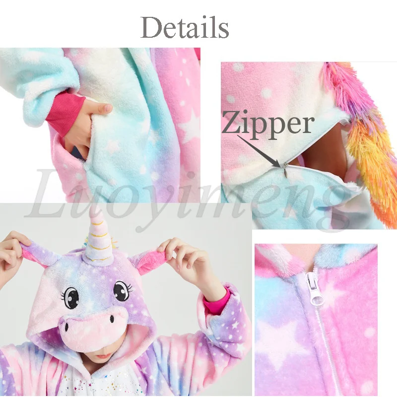 New Adults Animal Unicorn Pajamas Winter Flannel Sleepwear Kigurumi Stitch Panda Pyjamas Women Onesies Kids Girls Boys Costumes New Adults Animal Unicorn Pajamas Winter Flannel Sleepwear Kigurumi Stitch Panda Pyjamas Women Onesies Kids Girls Boys Costumes