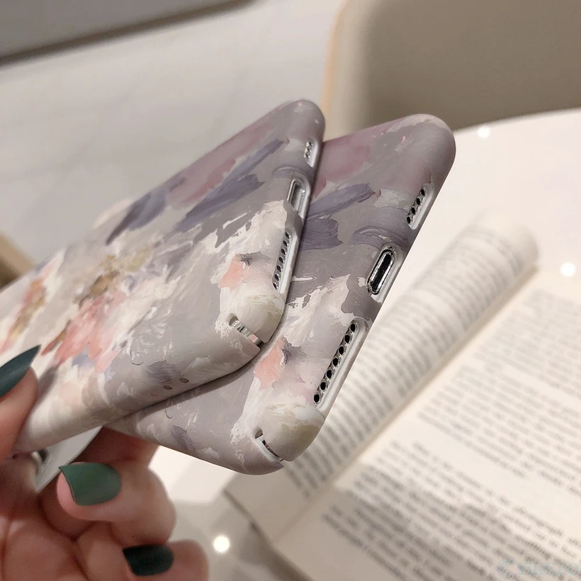 Чехол для задней панели телефона с цветочным рисунком для iPhone 6, 6 S, 7, 8 Plus, X, XS, XR, 11 Pro, Max, жесткий чехол из поликарбоната, чехол для iPhone11, 11Pro