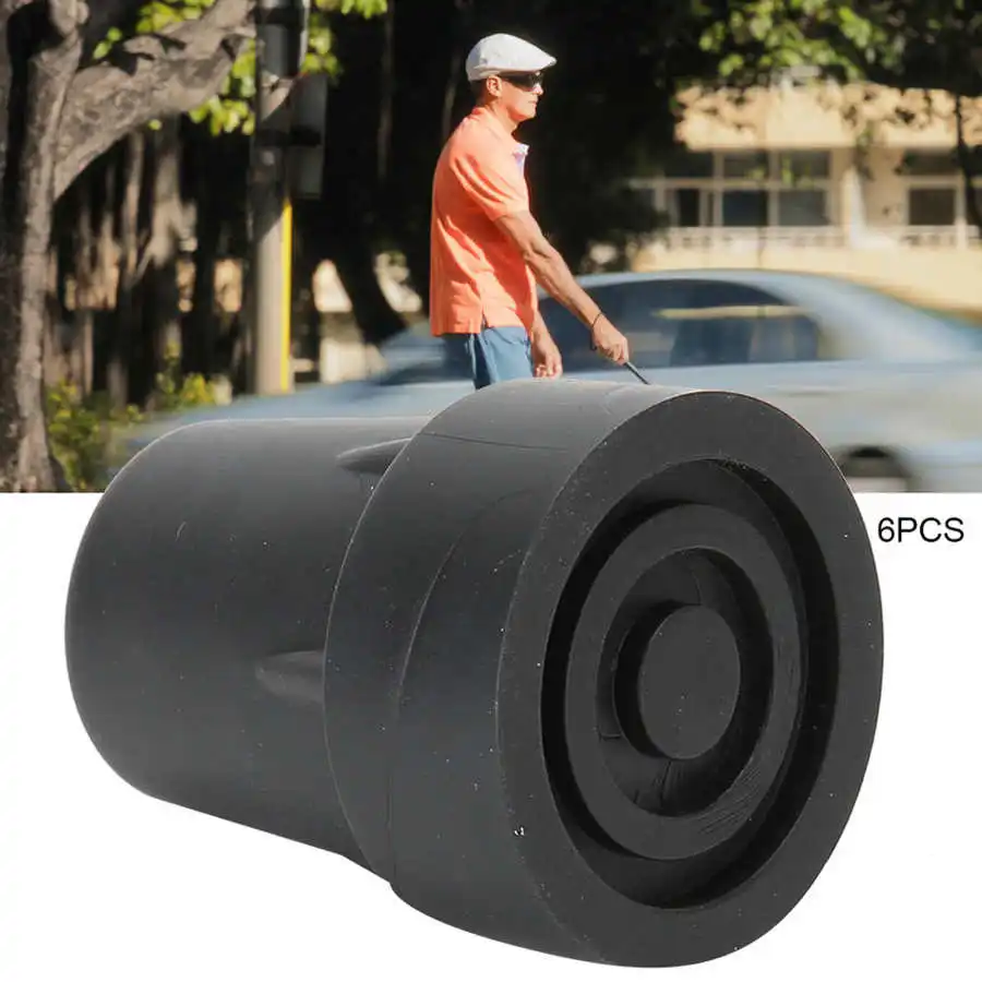 

6pcs Walking Stick Bottom Pads Anti Slip Walking Canes End Cover Tip Accessory