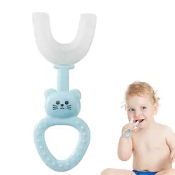 Toddler Toothbrush Kids U Shaped Toothbrush Kids Toothbrushes Children's Soft Silicone Toothbrush 360 Whole Mouth Manual Toot