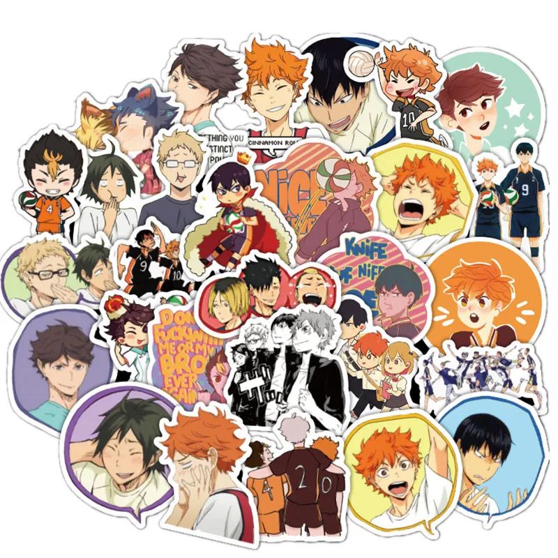 Водонепроницаемые стикеры haikyuu Мультяшные граффити наклейки для ноутбука
