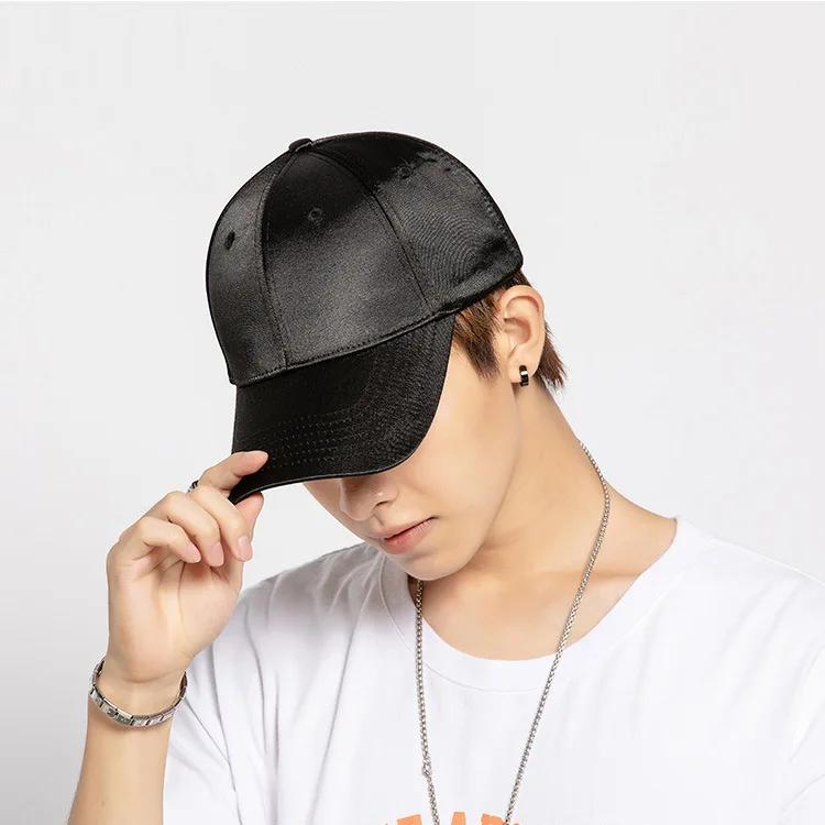 

2019 Spring And Summer New Style Korean-style Casual Satin Baseball Cap Men's Women's Outing Sun-resistant College Style Cricket