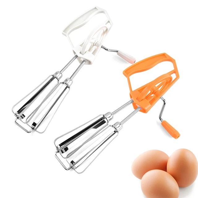 Manual Hand Mixer Egg Beater Easy Operation Hand Crank Stainless Steel for  Kitchen - AliExpress
