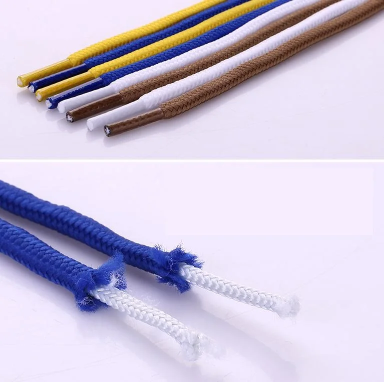 High Quality Shoelaces Waterproof Leather Shoes Laces Round Shape Fine Rope  White Black Red Blue Purple Brown Shoelaces