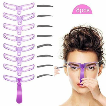

Reusable Eyebrow Shaping Template Eyebrow Stencils Kit Grooming Card Eyebrow Defining Makeup Tools
