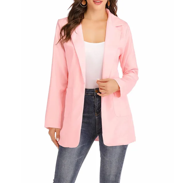Women's Blazers Jacket 2022 Spring and Autumn Female Jacket Oversize Office Long Sleeve Solid Color Coat Loose Casual Clothes 2