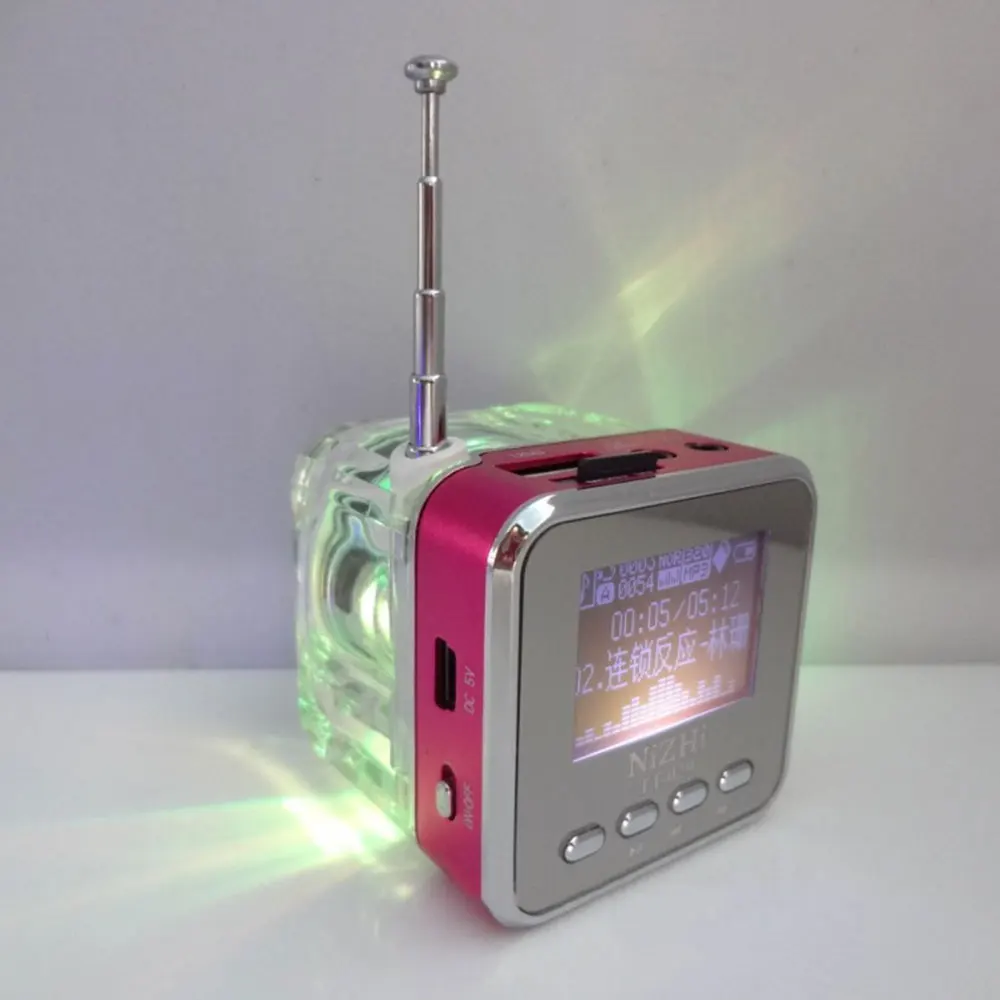 Портативная мини-колонка с цифровым дисплеем и поддержкой экрана USB флеш-накопитель Micro SD TF музыкальный MP3 плеер fm-радио