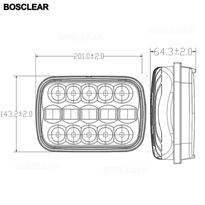 2X7X6 5X7 дюймов светодиодный налобный фонарь для Jeep Wrangler YJ Cherokee XJ аксессуары GMC Savana 1500 2500 3500 GMC Safari Ford F550 F350 F250 E150 Club Wagon E-350 ecoline для Chevrolet Express 3500 1500 Astro для Nissan 240SX