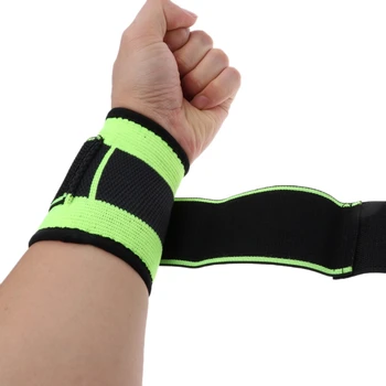 Weven Bandjes Fitness Polsband Badminton Polssteun Brace Pols Guard D0AE