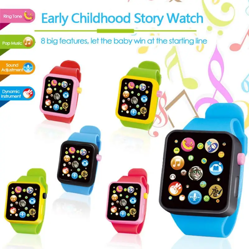 ¡2021 caliente! Reloj Digital de plástico para niños pequeños, relojes de juguete inteligentes de simulación