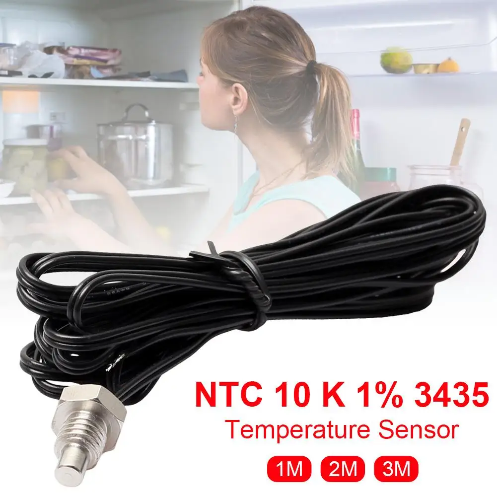 

NTC M8 Stainless Steel Thermistor Temperature Sensor Waterproof Probe Line Thermometer Probe Sensor R25 = 10K B = 3435