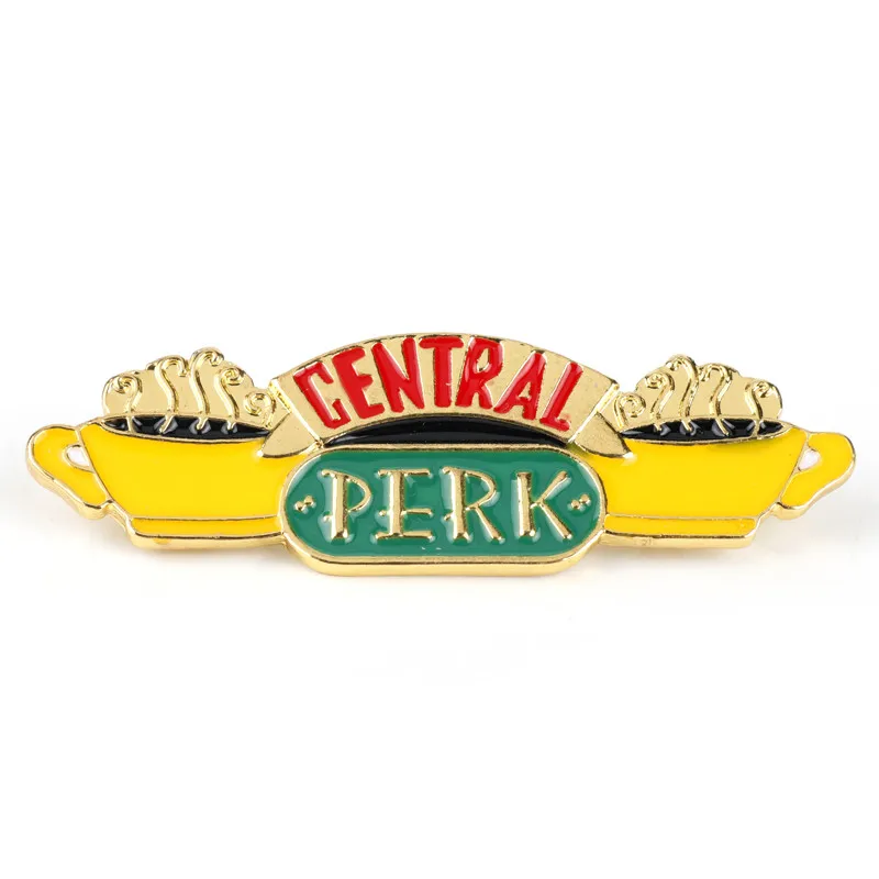 Американский ТВ Шоу друзья Central perk Кофе время значок брошь, эмалированный штифт диван Кофе "Лобстер" мороженое грузовик ювелирные изделия Броши и шпильки - Окраска металла: 001