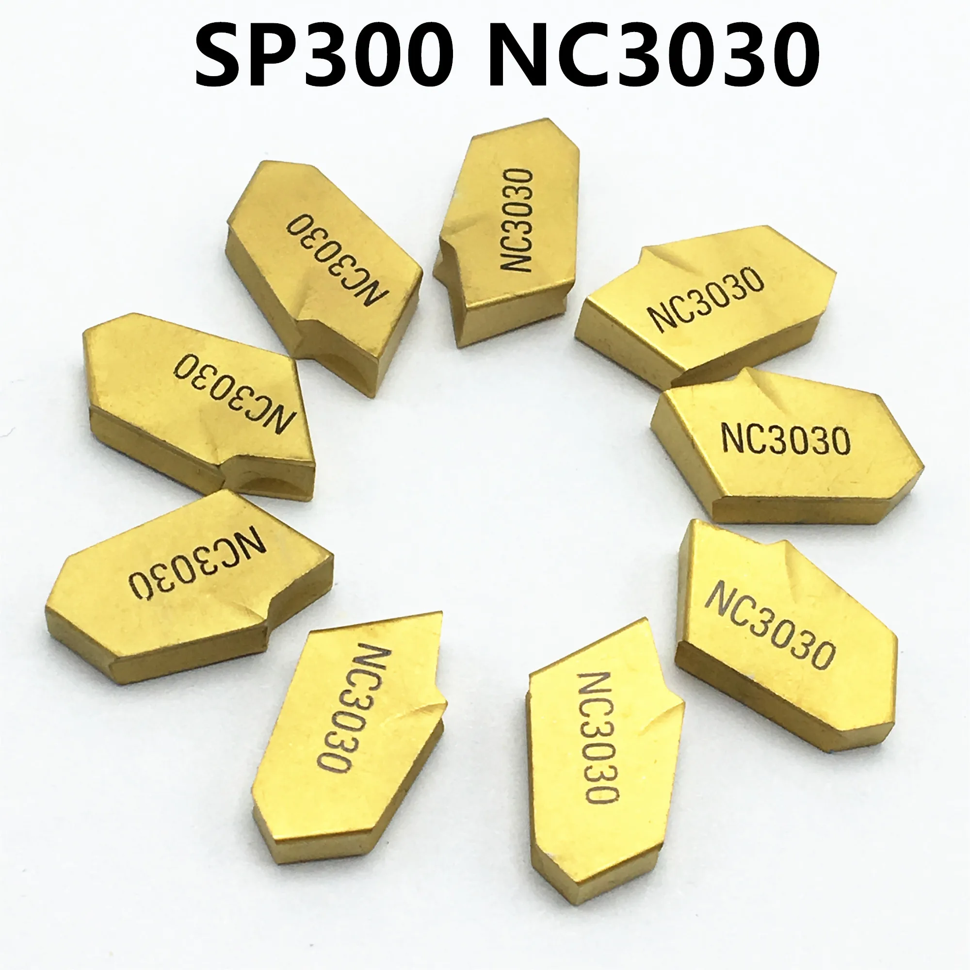 

10 pieces SP300 NC3030 cutting blade lathe turning tool CNC carbide tool turning grooving blade SP300