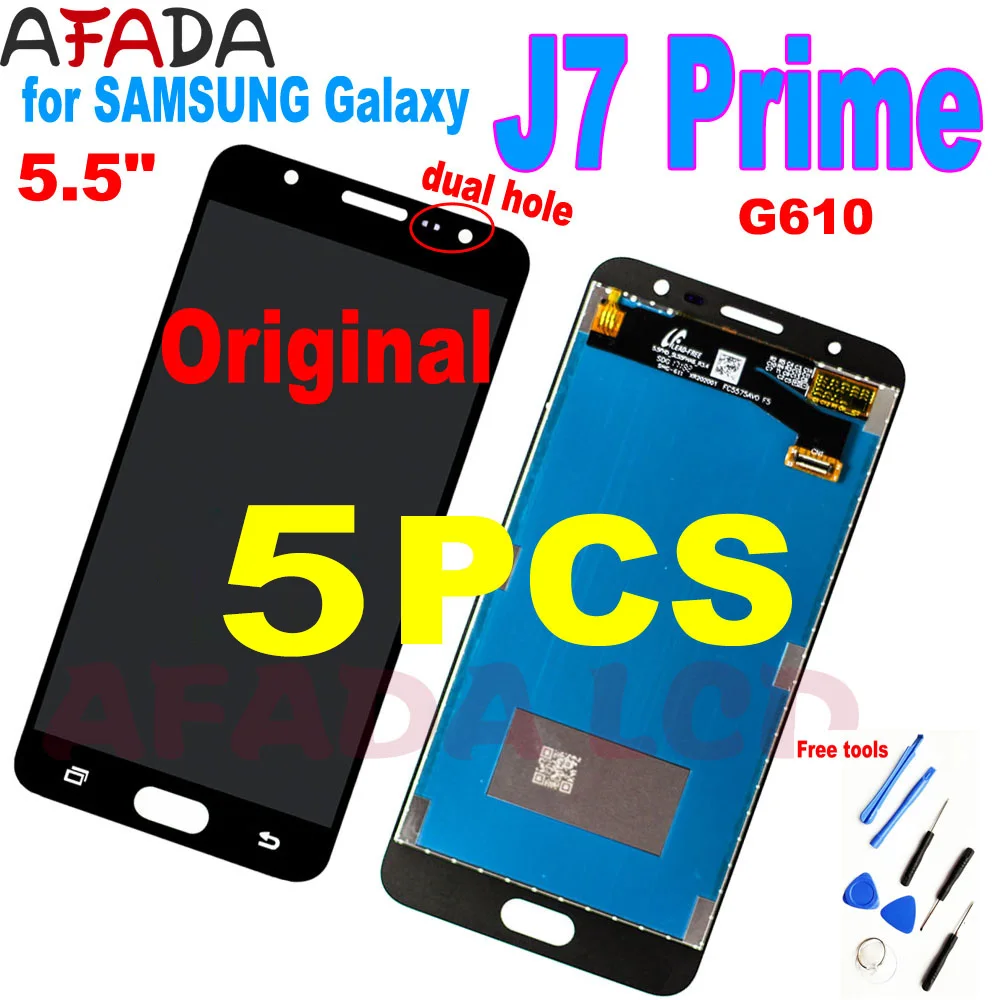 Оригинальный дисплей 5 дюйма для SAMSUNG Galaxy J7 Prime сменный ЖК с сенсорным экраном G610