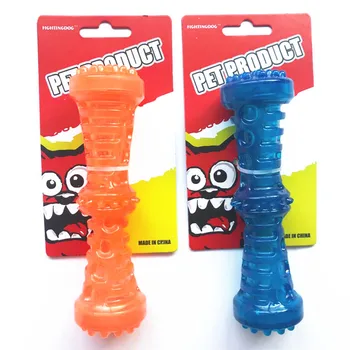 

TPR Sound Making Pet Toy Knot shi nai Bites Dog Bone Molar Rod Dog Toy Hot Selling Pet Supplies