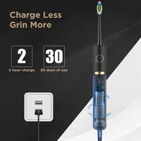 Fairywill P11 Sonic Whitening Electric Toothbrush Rechargeable USB Charger Ultra Powerful Waterproof 4 Heads and 1 Travel Case 2