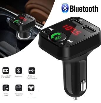 

Bluetooth FM Transmitter USB Aux Modulator Handsfree Car Kit Car Audio MP3 Player 3.1A Fast Charge Dual USB Car Charger Adapter
