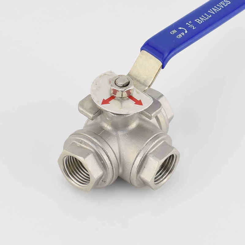 1/" 3/8" 1/" 3/4" " BSP внутренняя резьба 304 из нержавеющей стали 3 ходовой шаровой кран l-типа для воды, нефти и газа