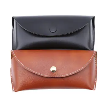 

Portable PU Leather Sunglasses Pouch Soft Eye Glasses Carry Case For Women Men Vintage Snap Sunglasses Case Sunglasses Case