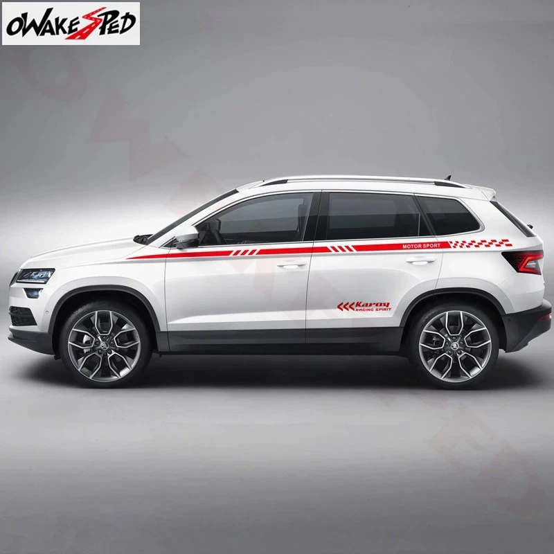 Аксессуары для Skoda Karoq 2017 2019 автомобильные наклейки линия талии Декор наклейка