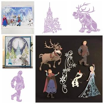 

Princess Girl Metal Cutting Dies snow baby reindeer snowflake phrase Stencil For Scrapbooking Paper Cards Crafts New 2019 Dies