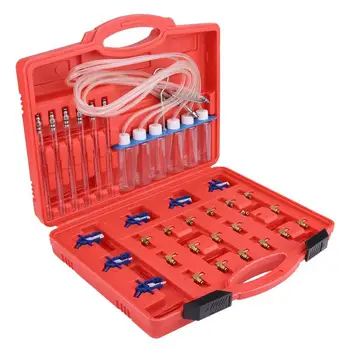 

Diesel Injector Flow Diagnostic Cylinder Common Rail Adapter Tester Fuel Line Test Tool Kit W/ Adapter brake fluid tester