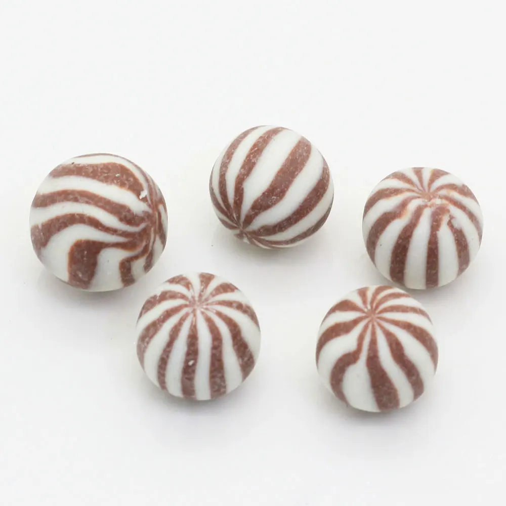 10/50 PCSAssorted Красочные Fimo игровое тесто полимерной глины Круглые акриловые шарики-брелки из полимерной глины завитки вихревой жевательная резинка конфеты с кабиной - Цвет: 1