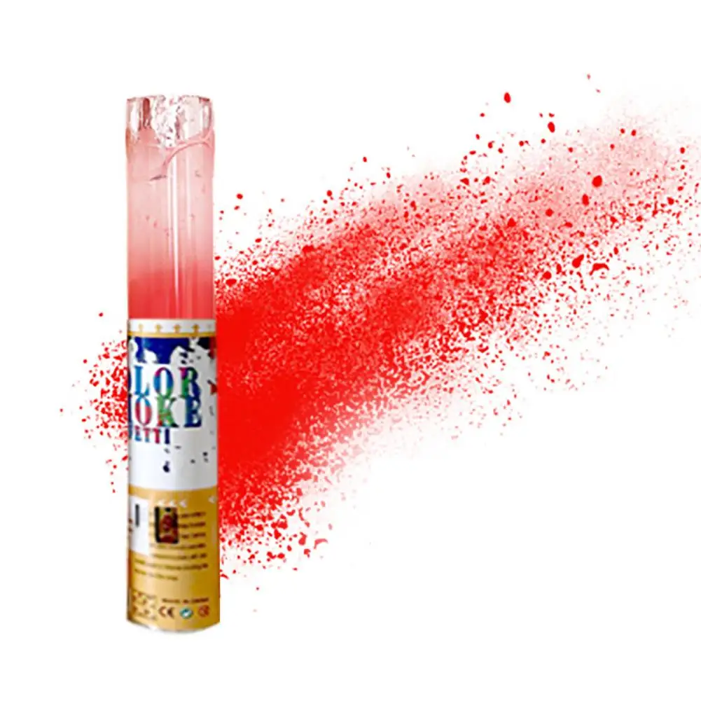 Испанская цветная Беговая Автоматическая вращающаяся дымовая палочка, цветная Фул кукурузная мука, бутылка с распылителем для фотосъемки, вечерние реквизиты для кукурузной муки - Цвет: Red