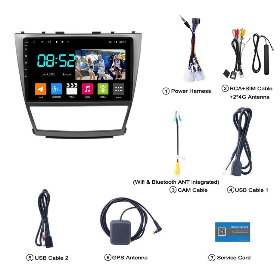 Android 8,1 автомобильный DVD 1din мультимедийная система Navi для Toyota Camry 2007-2011 Автомобильный gps навигатор головное устройство BT SWC wifi