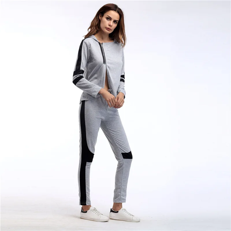 Tracksuit Women Sweat Suits 2019 Autumn Fashion Long Sleeve Irregular